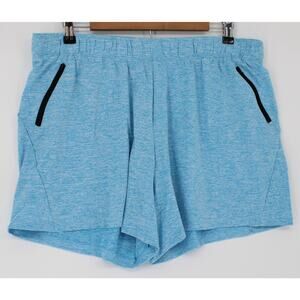 Liberty Pro Shorts Women's XL Blue Heather Athletic Performance Zip Pockets